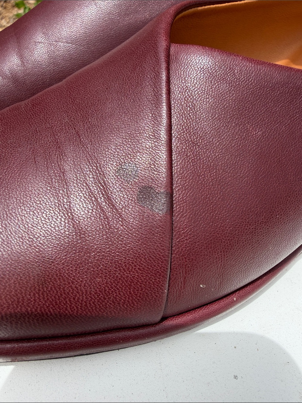 Leather Slip-On Dress Shoes - Burgundy - Picture 4 of 6